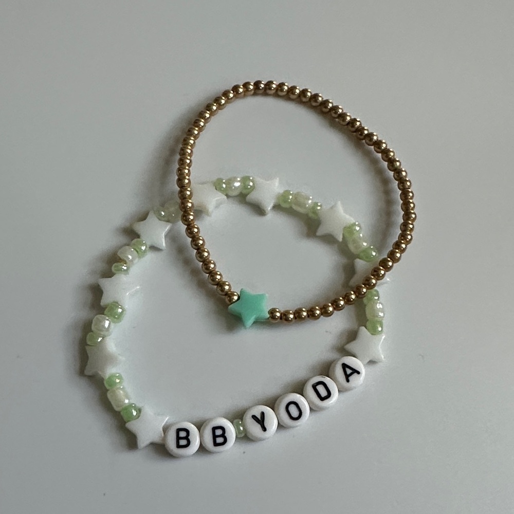 Park & Beach Star Bead Bracelet Set - Gold-filled